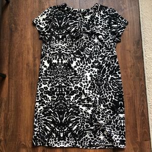 Leopard print shift dress